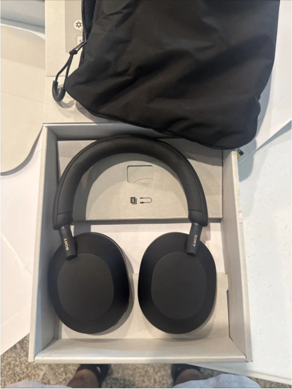 Sony WH-1000XM5 Wireless Headphones with Auto Noise Canceling Optimizer - Black